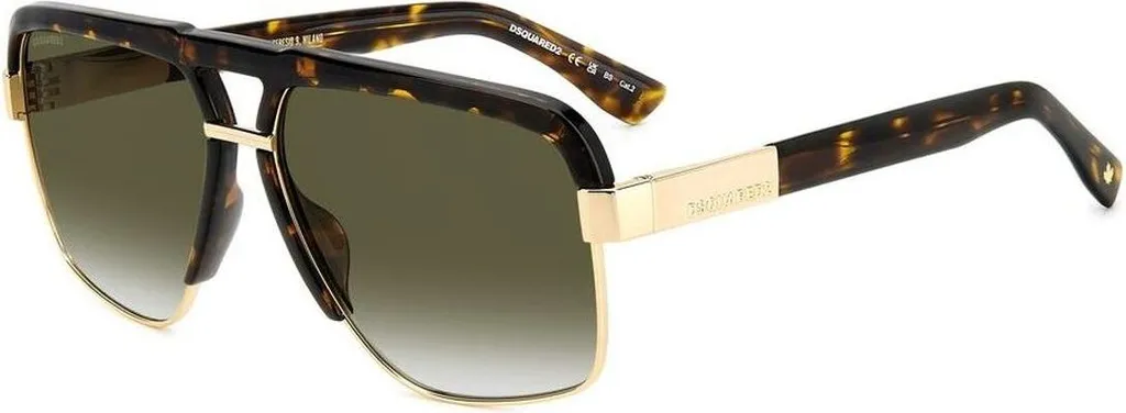 Lunettes de soleil Dsquared2 D2 0084/S 2IK/9K Havane foncé pour Homme
