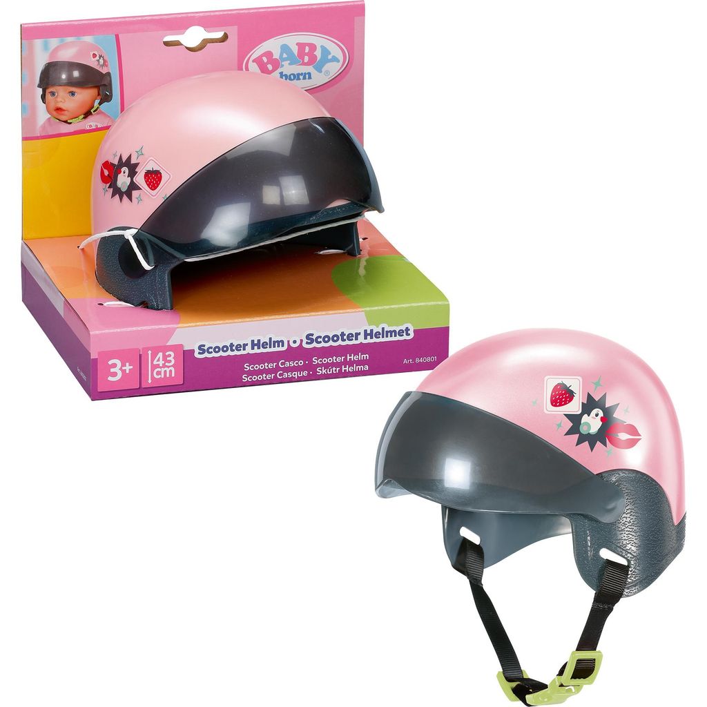 BABY born Scooterhelm, 43 cm (roze) Productafbeelding 