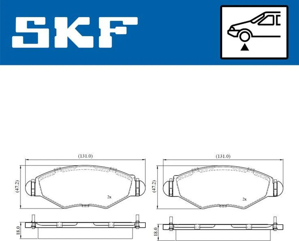 Remplacement Plaquettes de Frein 206 - SKF VKBP 80064 Qualité Origine