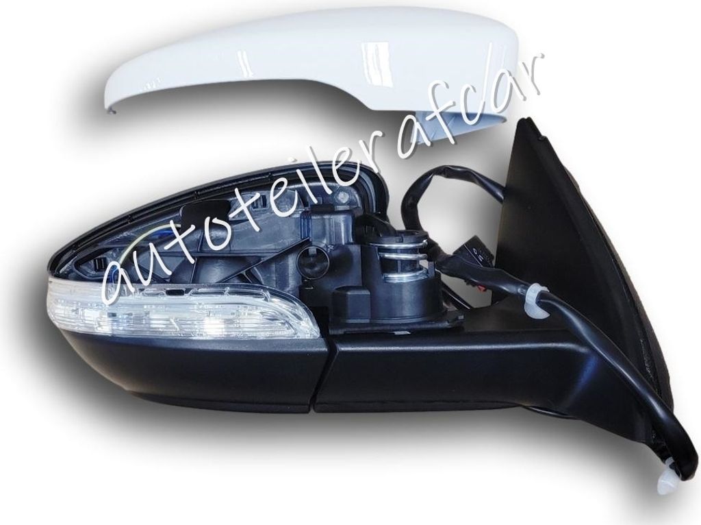 Außenspiegel Spiegel rechst elektrisch für Für VW PASSAT B7 2010 - 15 weiss LB9A