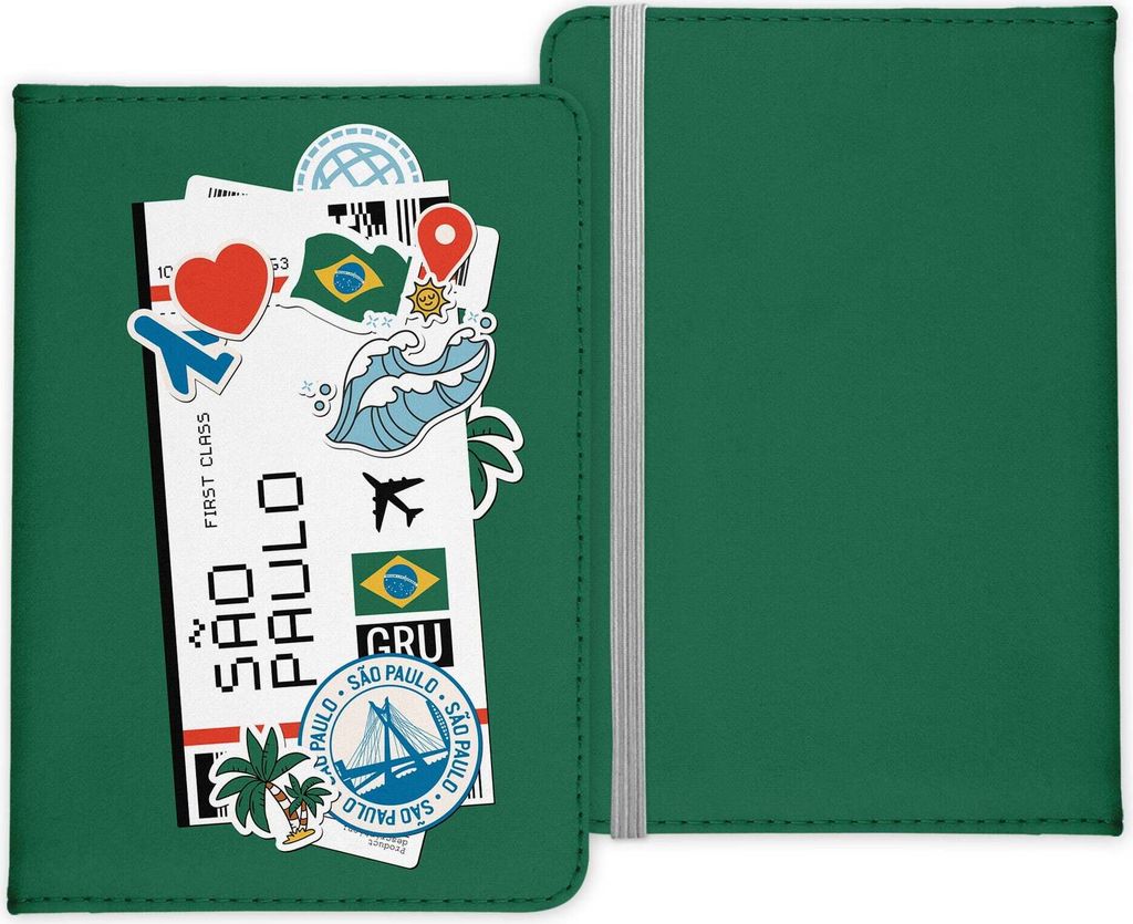 22Feels São Paulo Souvenir Reisepasshülle Organizer Reisen Gadgets Brasilien Südamerika Urlaub Kunst-Leder Etui Cover Frauen Männer Kinder
