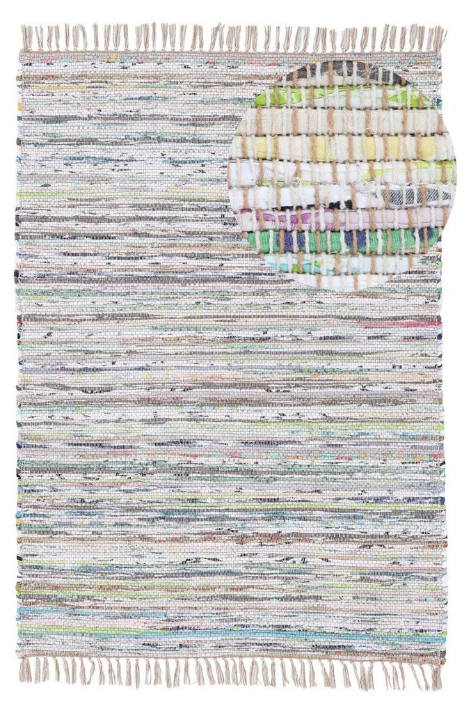 Flachgewebeteppich Kelim Chindi Beige 80x150 cm | Moderner Produktbild 