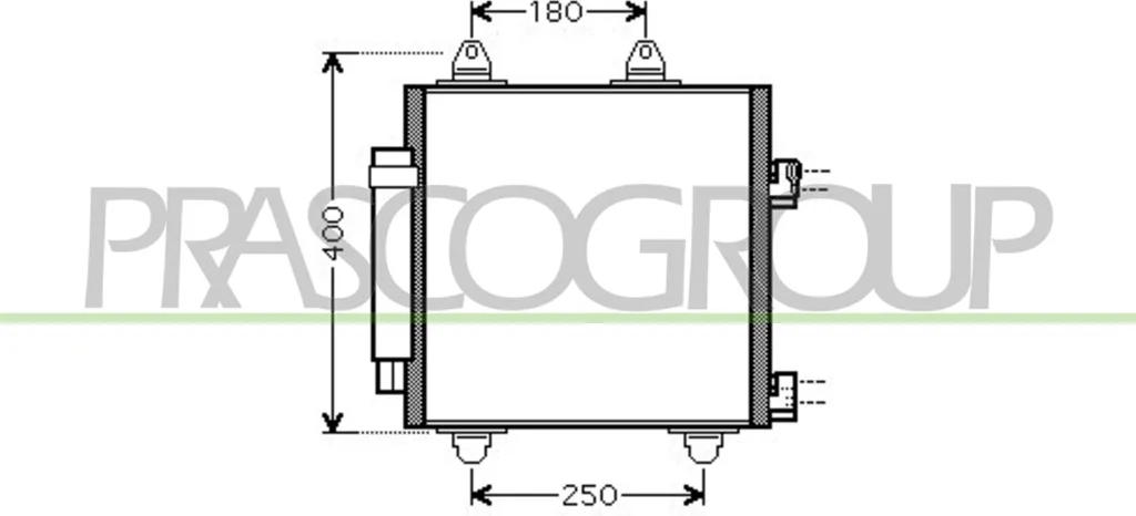 Prasco CI201C001 Condenseur de Clim avec Déshydrateur pour Citroën C1