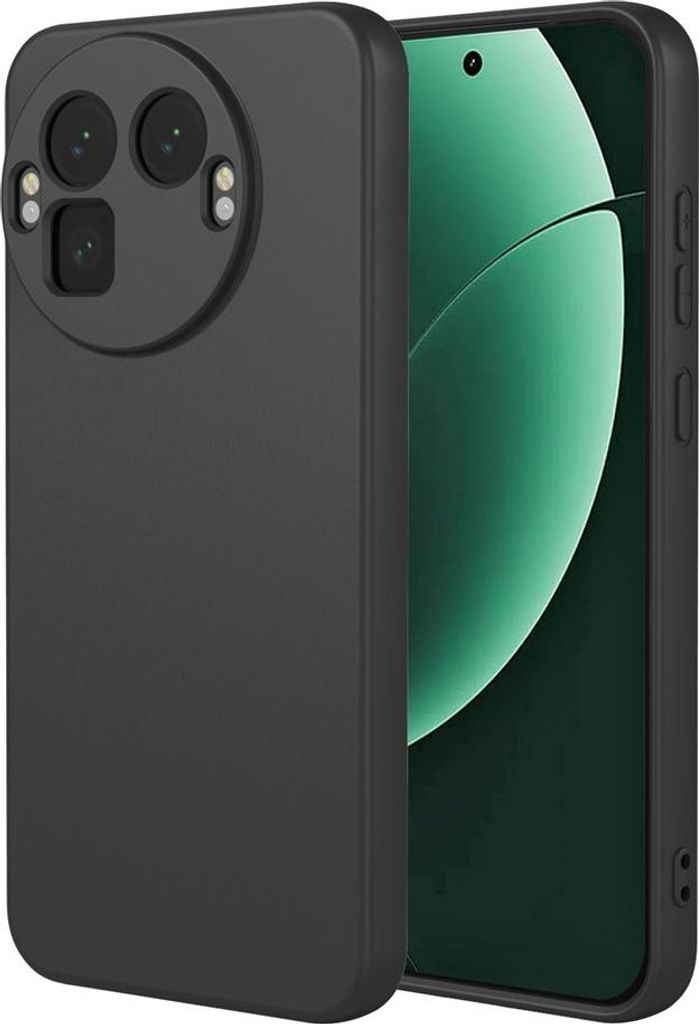 Hülle für Realme GT 8 Pro - Phonesta Soft Silk Silikon Back Cover - Schwarz
