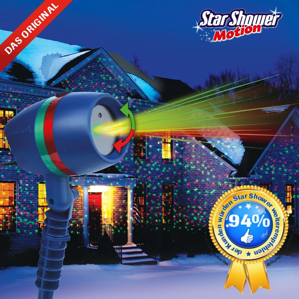 Night Stars Motion Sternen Projektor für Innen und Außen Magic Shower Night 