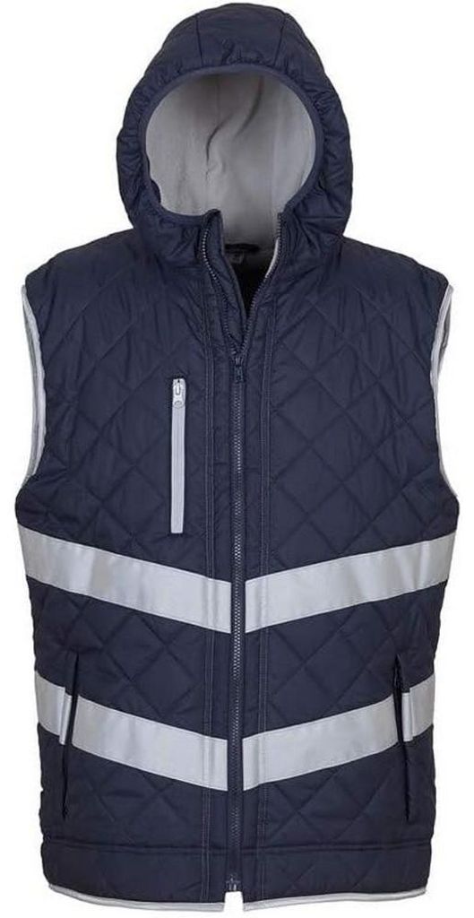 Yoko - "Kensington" Weste für Herren/Damen Unisex, mit Kapuze LT5242 (XL) (Marine)