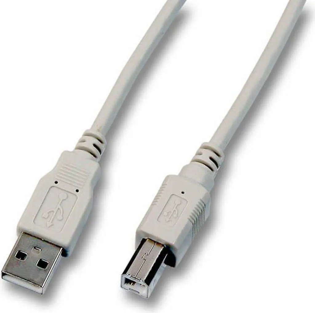Cavo USB 2.0 A-B 1,8m EFB K5255.1,8 | Grigio Doppia Schermatura