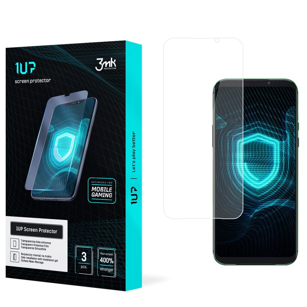 3mk Display Schutzfolie 1UP für Xiaomi Black Shark 2 transparent Gaming (3 Stück)