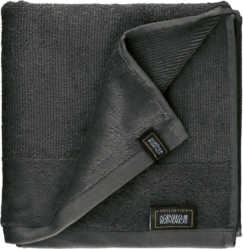 Serviette de toilette anthracite 50x100 cm Schöner Wohnen Sense (Set de 2) - 6