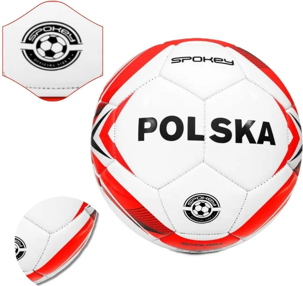 Ballon Football Spokey POLAND 2020 Taille 5 Durable - Anti-Dégonflage