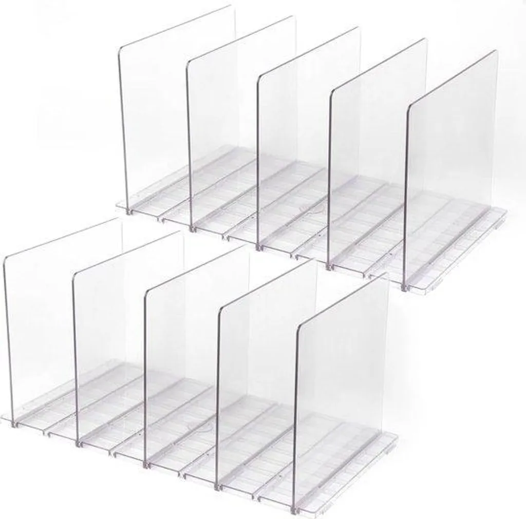 Séparateur de tiroir modulable et transparent, kit de 10 boîtes de tri