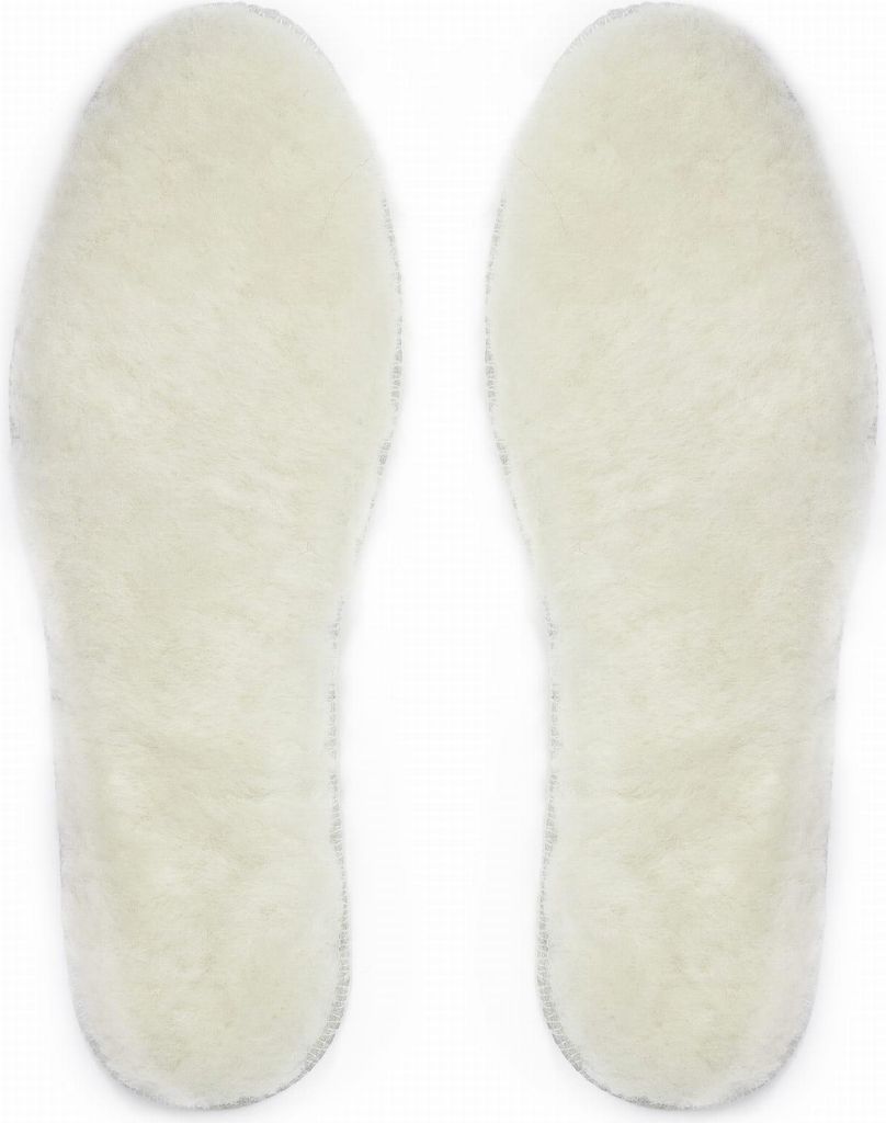 Winter Einlegesohle – Echtes Merino Schaffell, warm & weich, 41 Weiß