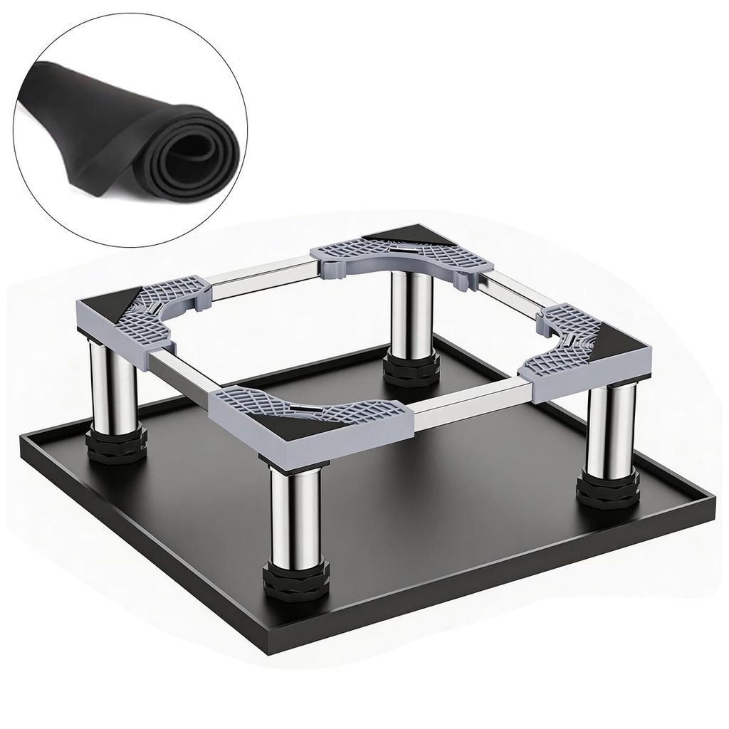 Verstellbares Untergestell 43–62 cm Mit Silikonmatte Für Mini Kühlschrank Waschmaschine Trockner