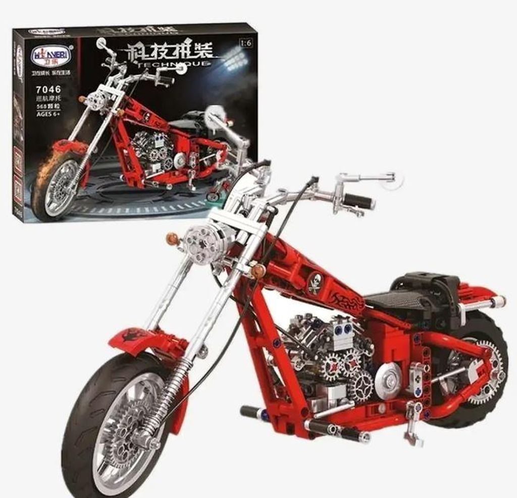 Klemmbausteine Chopper Motorrad Winner Bricks 1257 Technik Technic 568 Teile