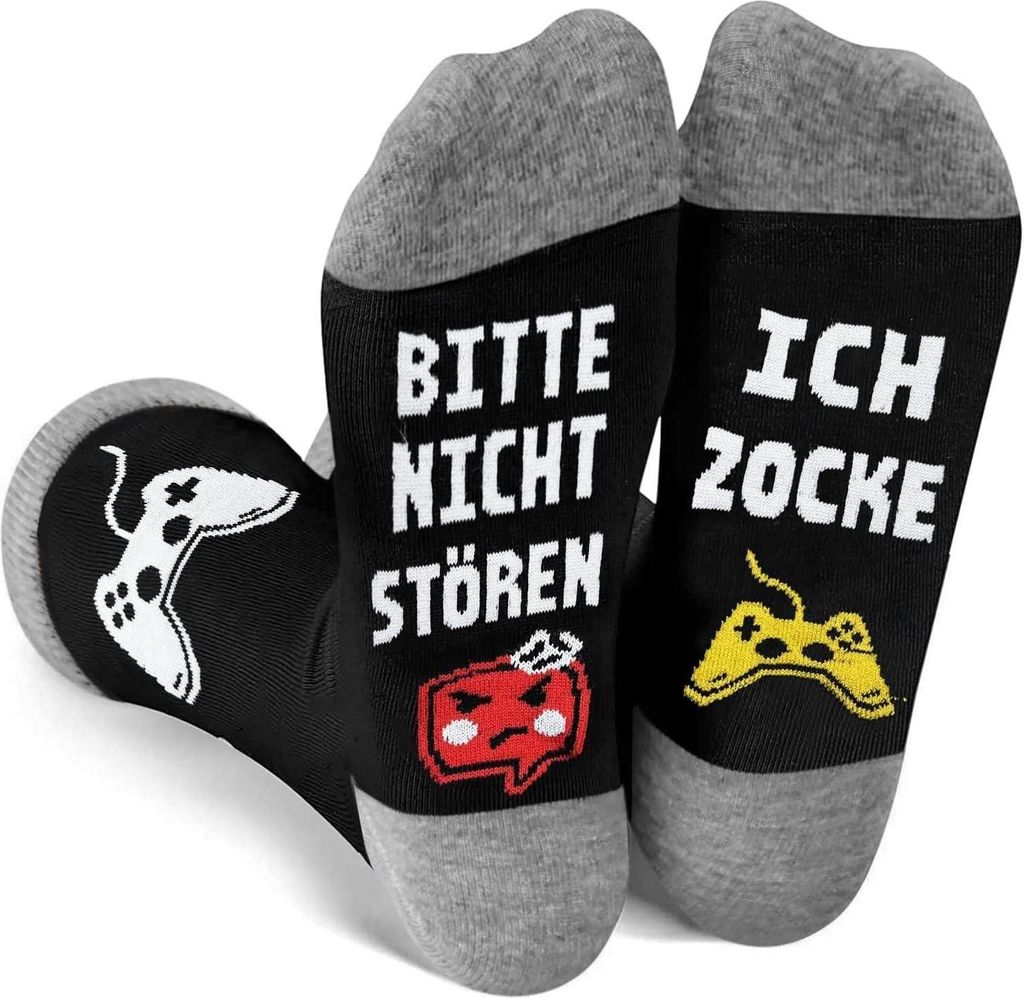 Gaming Socken lustige Geschenkidee Bitte Nicht Stören Ich Produktbild 
