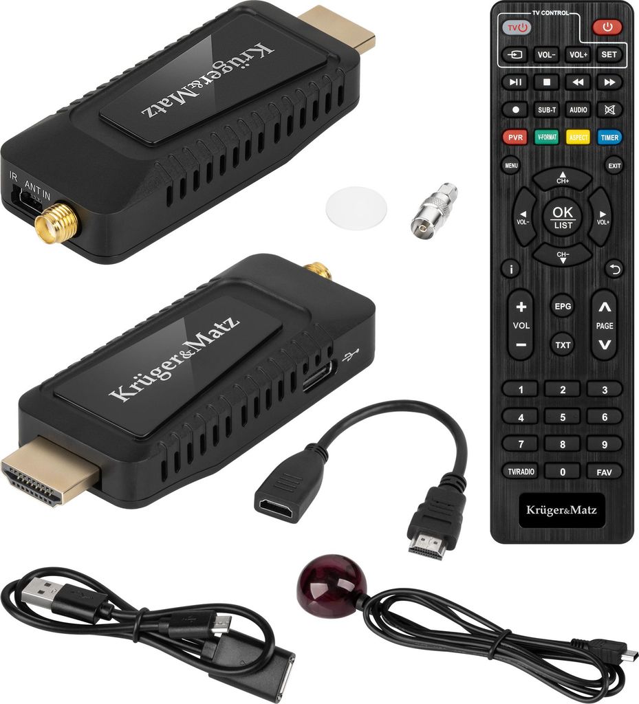 Kruger&Matz DVB-T2 HEVC H.265 Mini-HDMI-Tuner