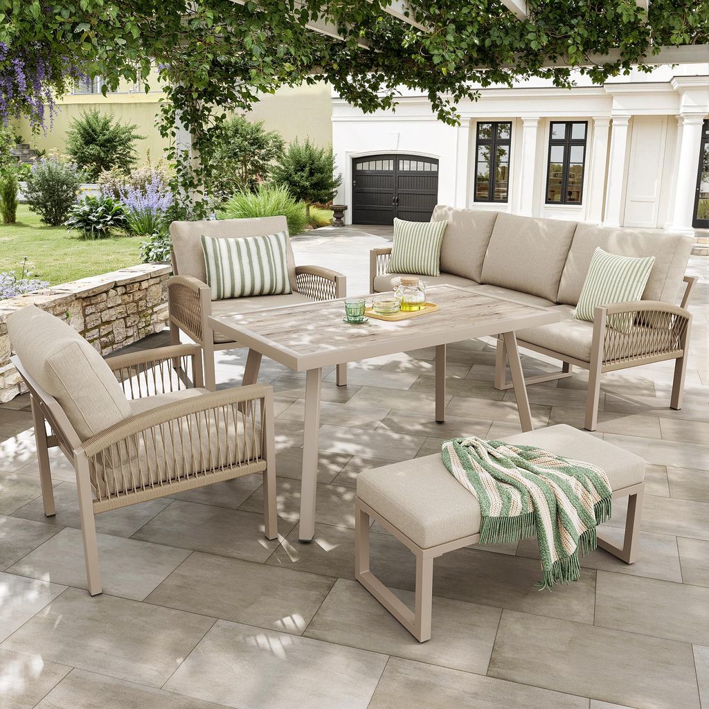 Flieks Gartenmöbel-Sets 5-tlg. für 6-7 Personen, Produktbild 