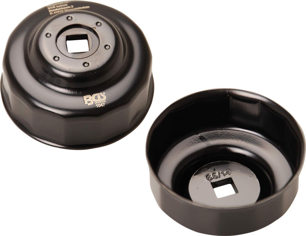 BGS 1047 Ölfilterkappe aus Stahlblech, schwarz lackiert 65 Produktbild 
