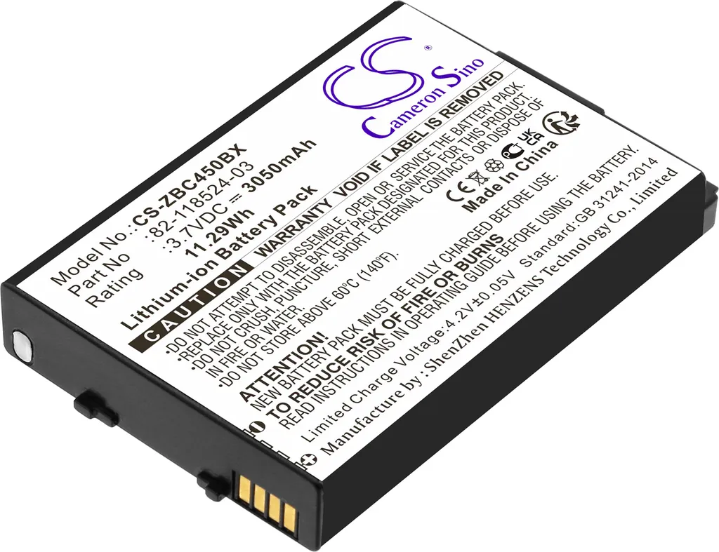Batterie de rechange pour Zebra MC45 compatible avec BTRY-MCXX-3080-01R