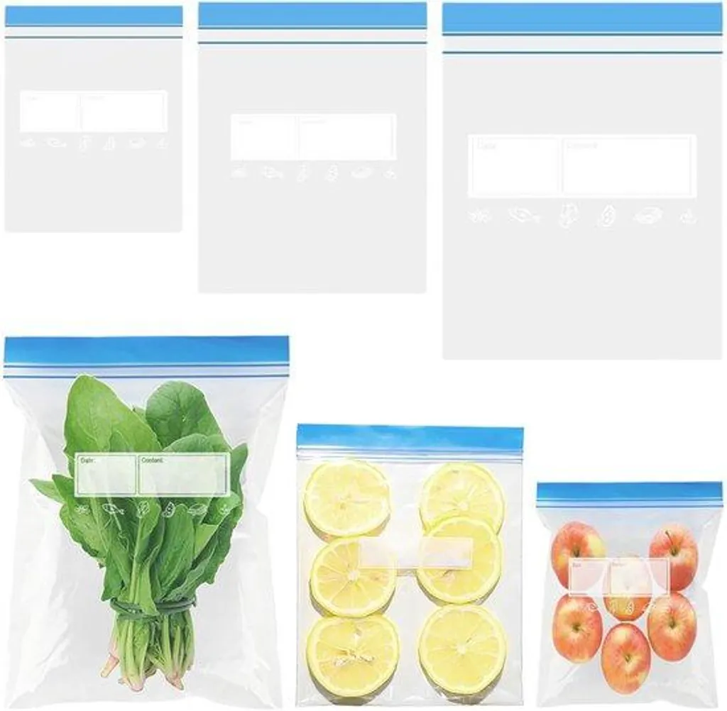 Sacs silicone hermétiques multi-tailles lot de 70 pour cuisine zéro déchet