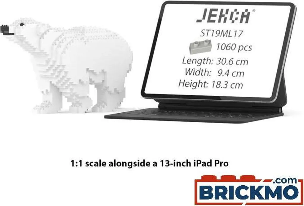 Ours Polaire JEKCA ST19ML17 : Une Sculpture en Briques qui ne Tombe Pas