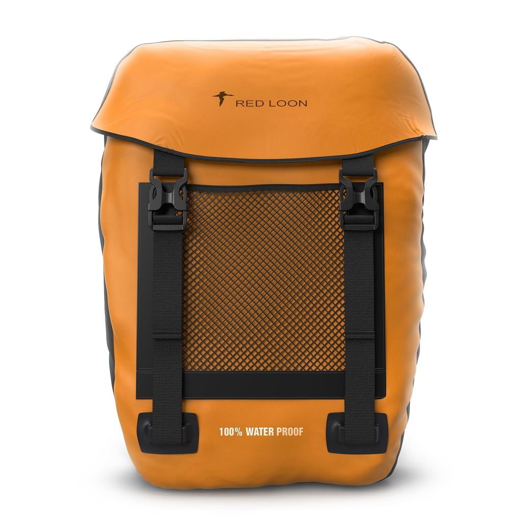 Fahrradtasche Pro Plus Packtasche Gepäckträgertasche Red Loon LKW-Plane wasserdicht, Farbe:orange-schwarz, Anzahl:1x Fahrradtasche