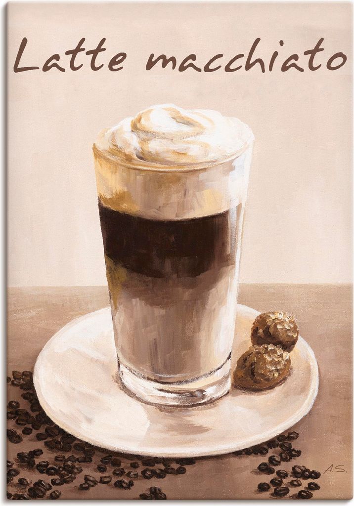 ARTland Leinwandbild Latte Macchiato Größe: 90x130 cm
