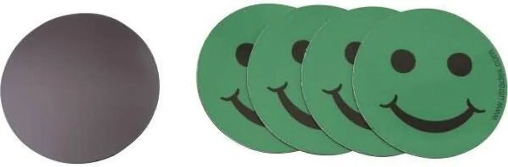 Magnet Smily 50mm vert joyeux haute visibilité - Pack de 5 aimants UE