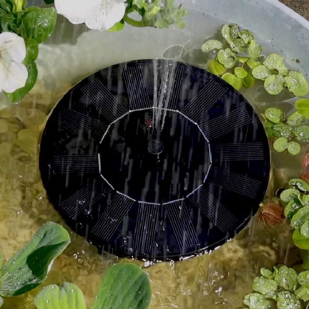 Fountains Lumineo Solar Springbrunnen Outdoor Ø 16 cm x 3,5 Produktbild 1