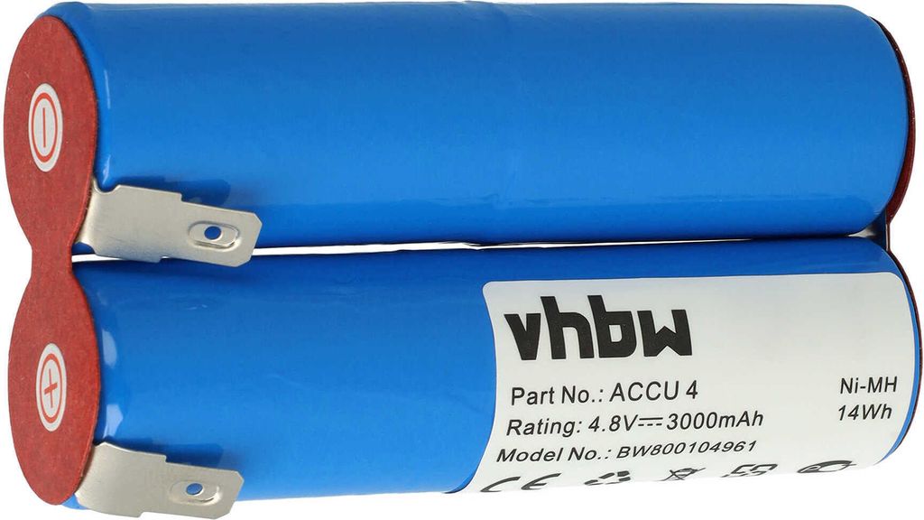 vhbw Akku kompatibel mit Gardena Grasschneider Accu4, Grasschere Accu4 Grasschere, Strauchschere Heckenschere Gartengeräte (3000mAh 4,8V NiMH)