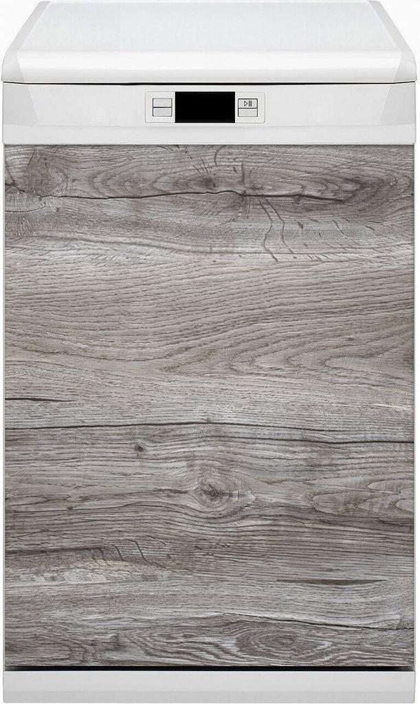 Magnetmatte Geschirrspüle Abwaschbar Küche Magnete Dekor 45x80 cm - Graues Holz