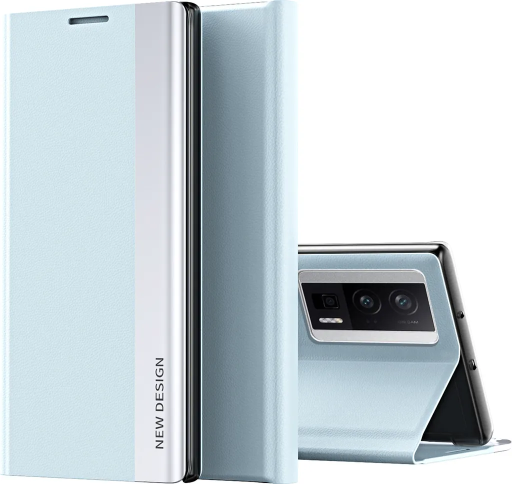 Cover Blu per Redmi K60 Pro / Poco F5 Pro Magnetica con Stand