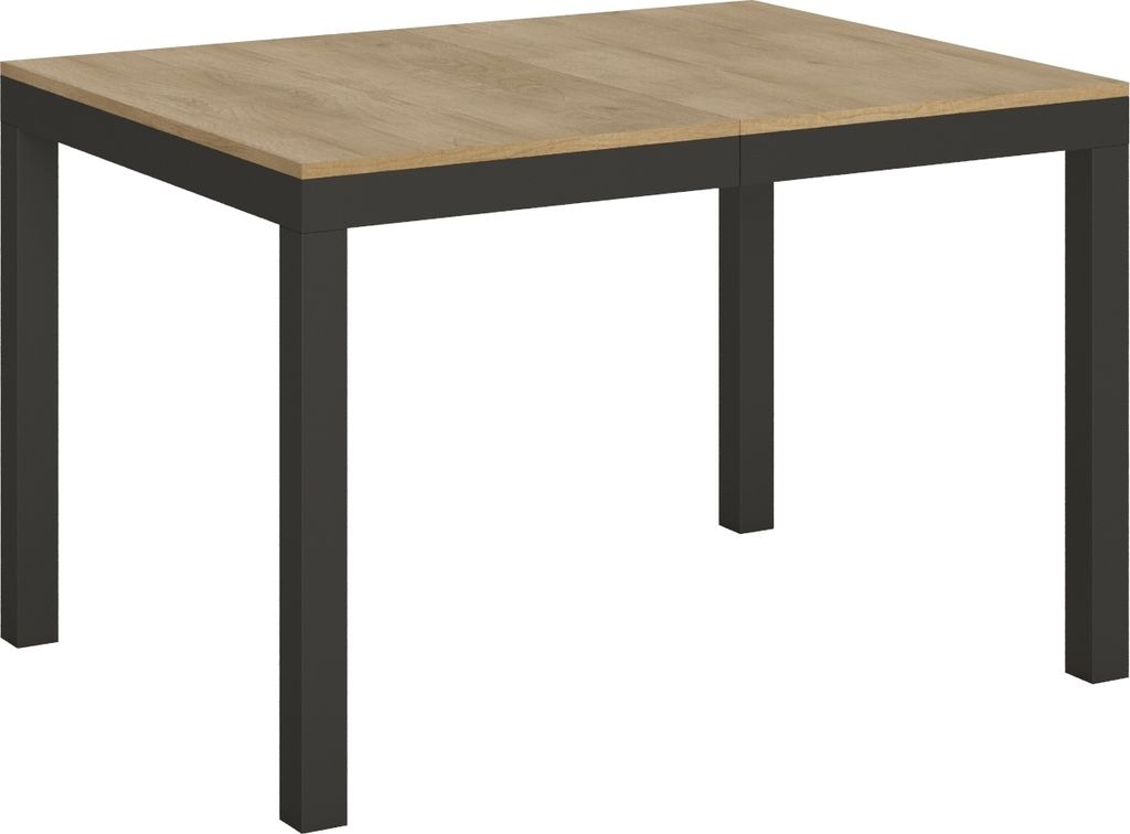 ITAMOBY - Ausziehtisch 120/380x90 cm Everyday Evolution Eiche Natur Gestell und Füße Anthrazit