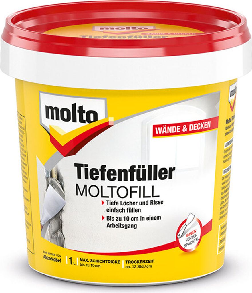 Molto Tiefenfüller Moltofill, Grau, Fertig gemischt, 1 l, Produktbild 