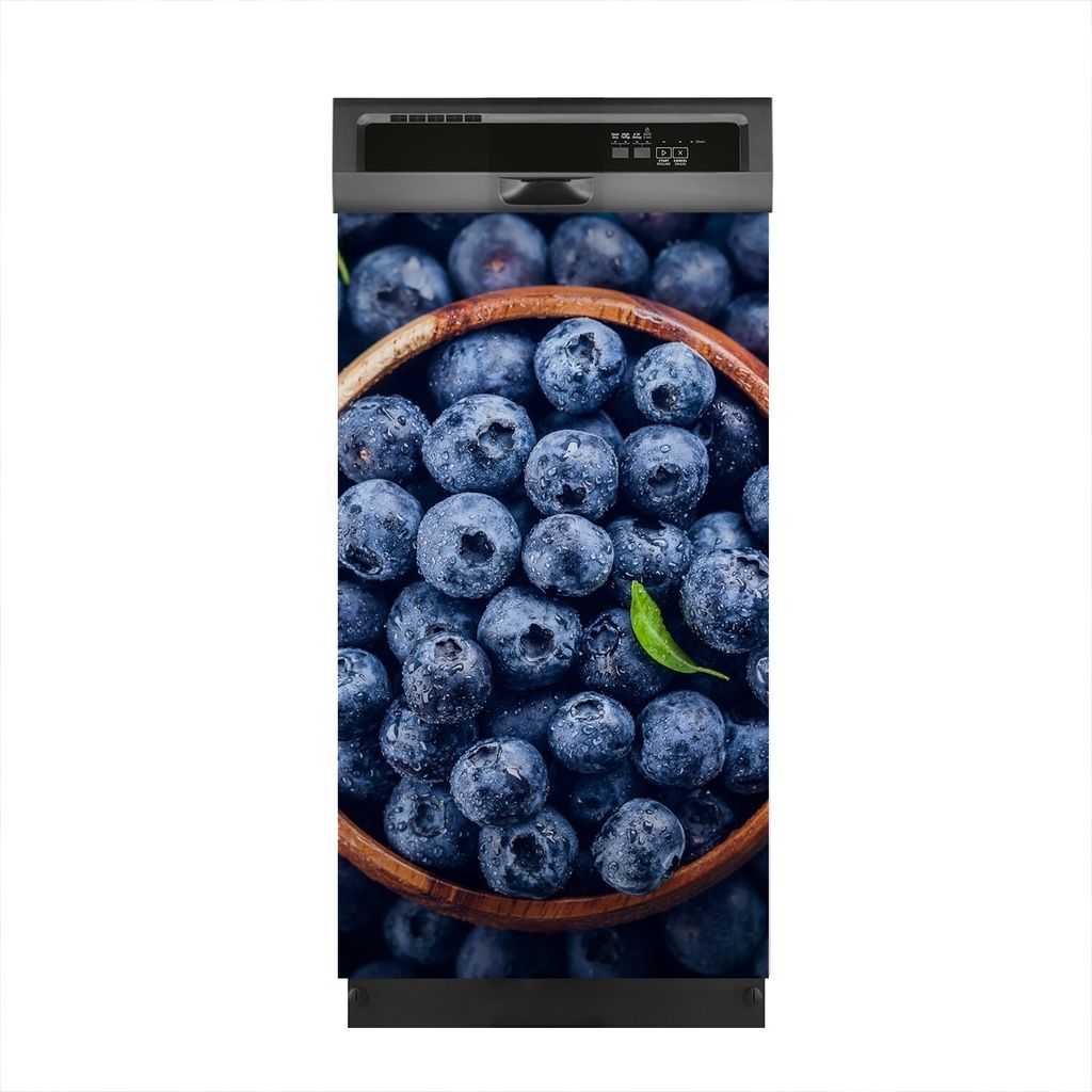 Magnete Dekorative 45x80 cm Küche Magnetmatte Spülmaschine - Heidelbeeren in Schüssel