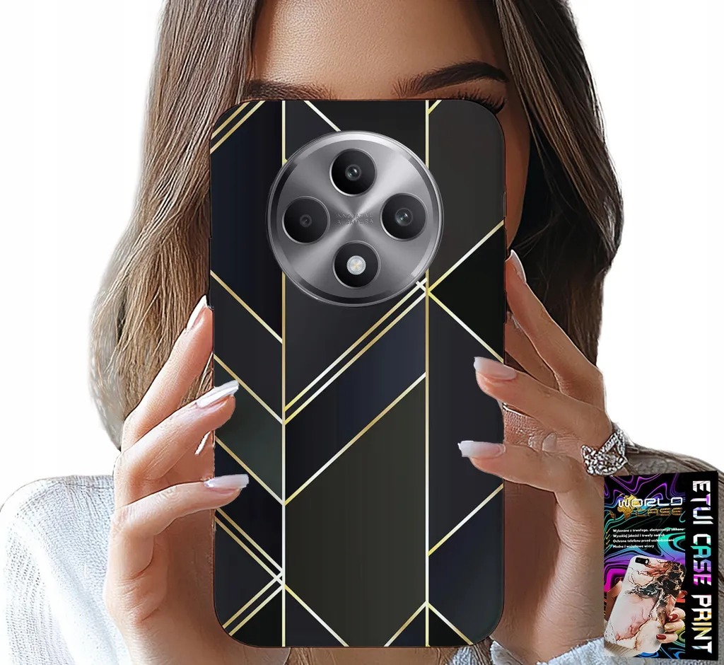 Custodia Protettiva Oppo Reno12 F / 12Fs 5G - Gold Edition + Vetro