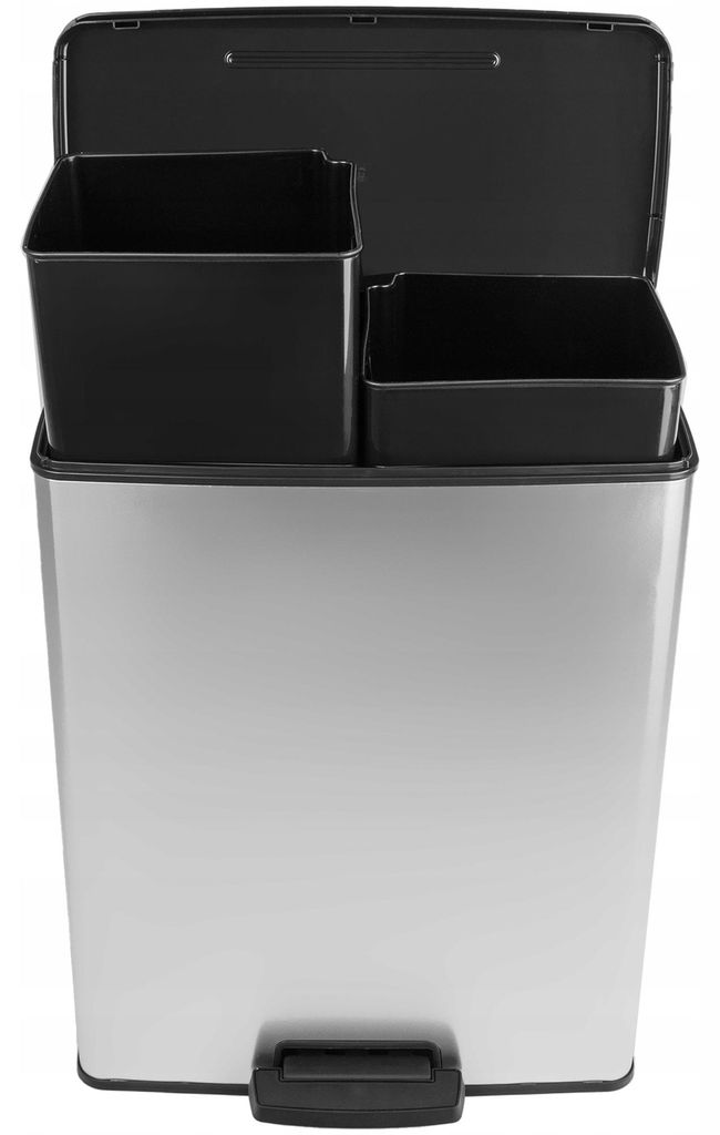 Curver Koš Na Odpadky S Páčkou 26 L + 26 L, Metalizovaný Obrázok produktu 