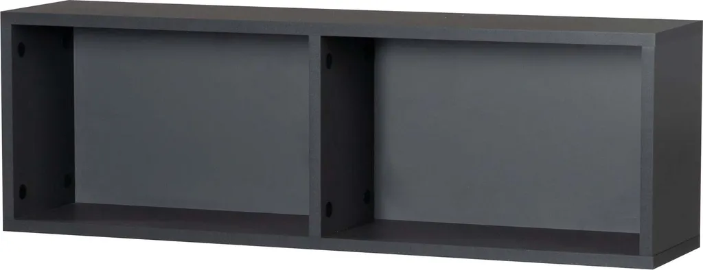 Étagère murale anthracite 90 cm avec 2 compartiments larges de rangement