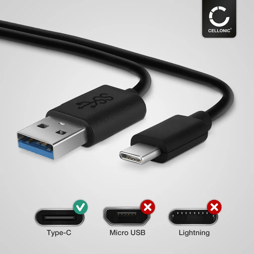 Cavo Dati USB-C Nikon Z6 II Z7 II D6 | 3.1 Gen 1 3A 1m CELLONIC - 2