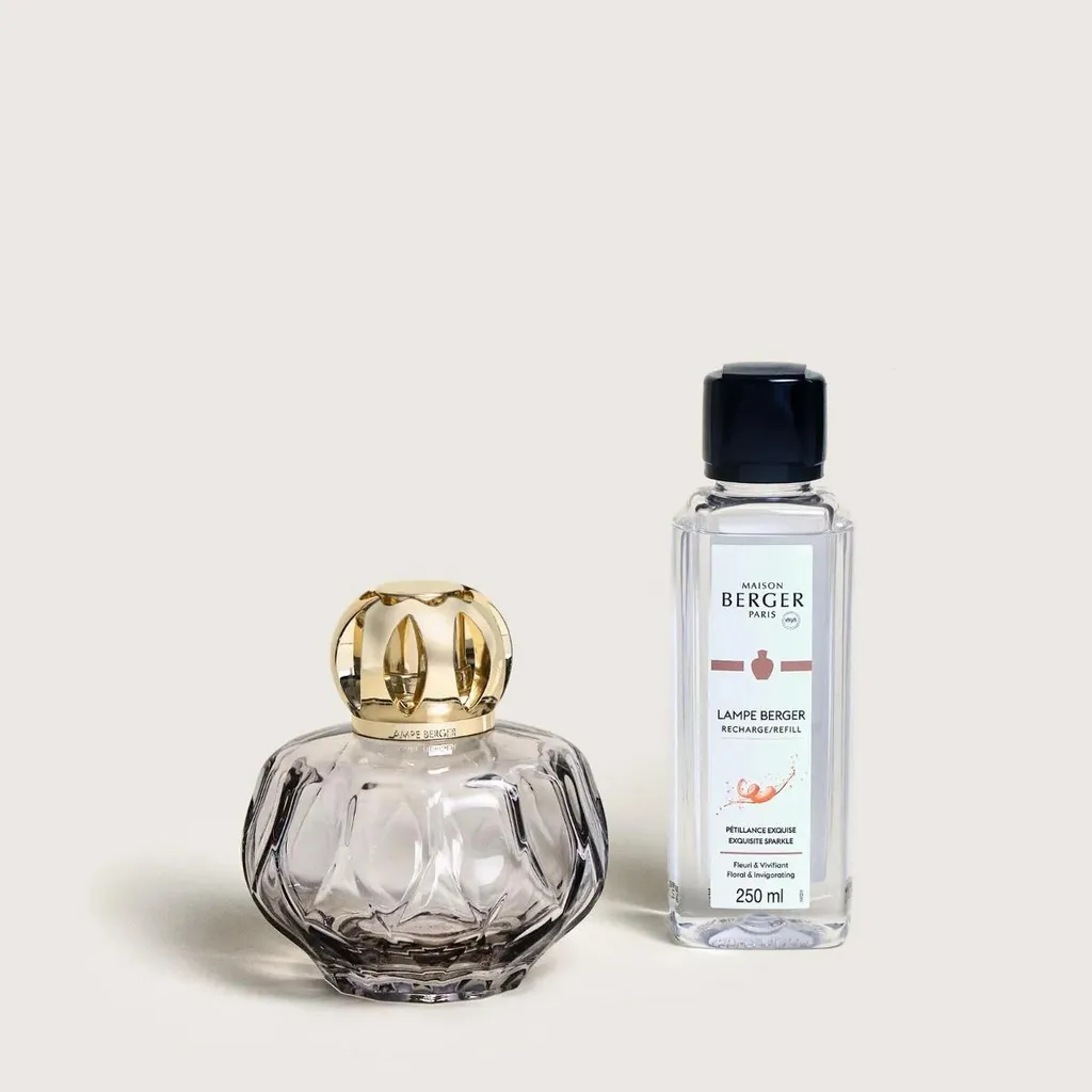 Coffret Lampe Rosalie Grise pour Parfumer et Purifier l'Air Intérieur