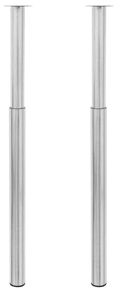 Pied Télescopique de Table Nickel Brossé : Solution pour Sol Irrégulier