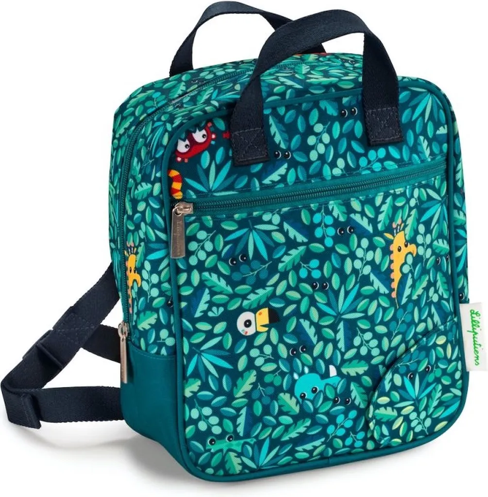 Lilliputiens Sac à dos Jungle - Petit Sac de Crèche et Maternelle Ergonomique