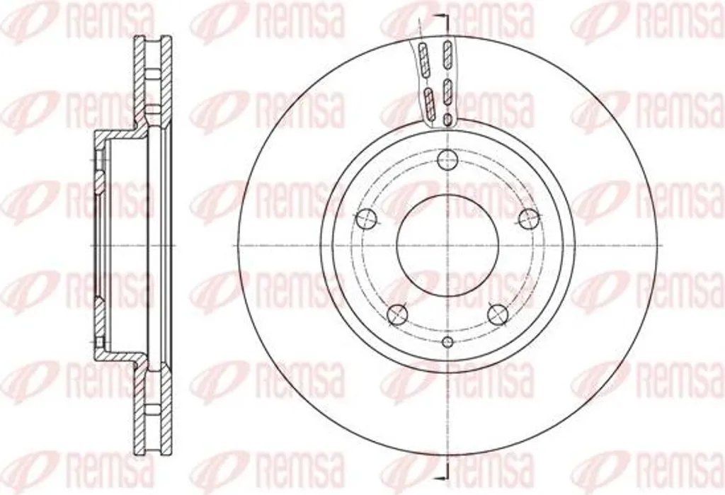Disque de Frein REMSA 61573.10 Anti-Bruit et Vibration pour Mazda 3