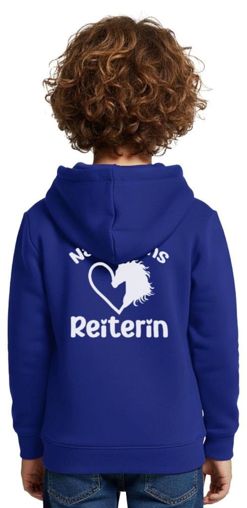 Spreadshirt Nachwuchs Reiterin | Pferdeliebe Mädchen Kinder Premium Hoodie, 110/116 (4 Jahre), Royalblau