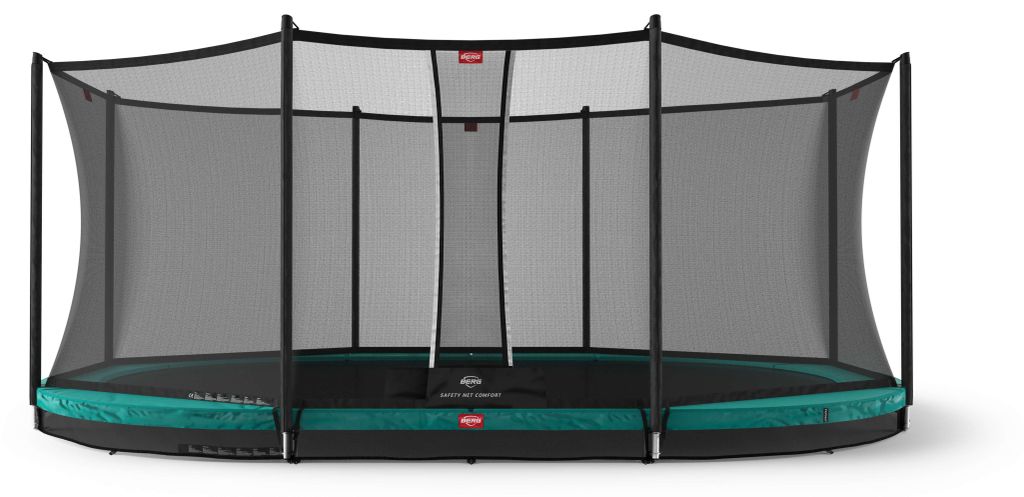 BERG Grand Favorit InGround-Trampolin 520 grün mit Sicherheitsnetz Comfort