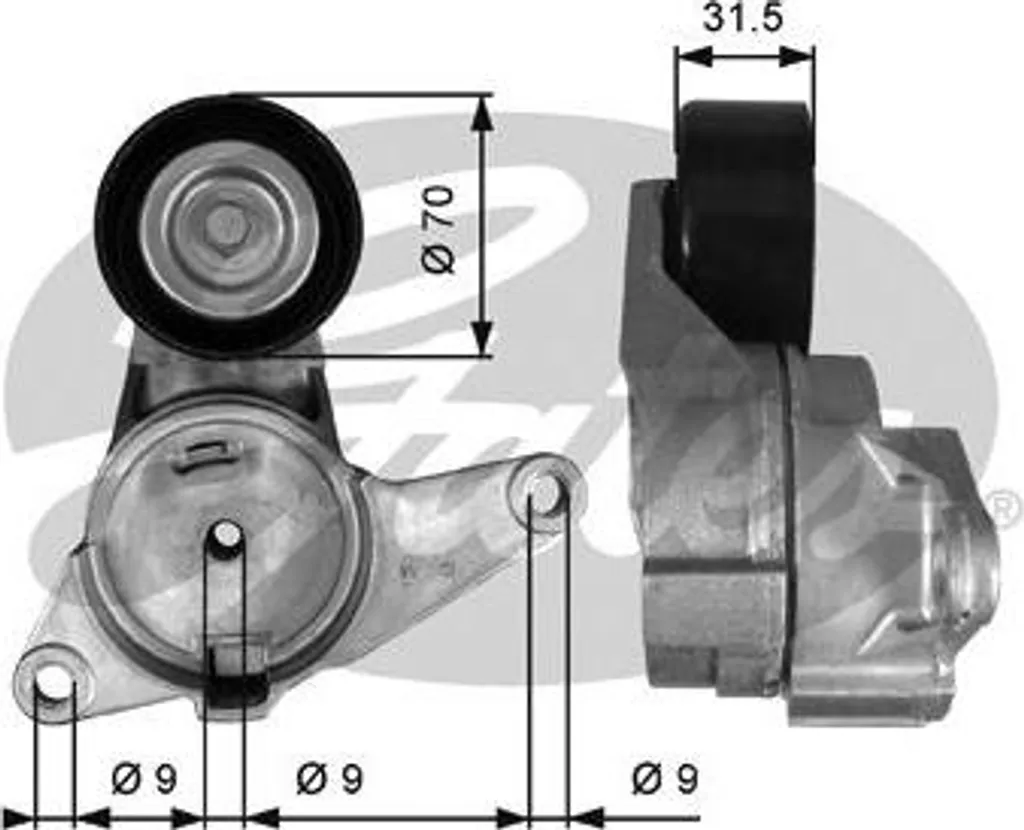 Tendeur de Courroie pour Entretien Moteur Opel Signum, Antara et Spider