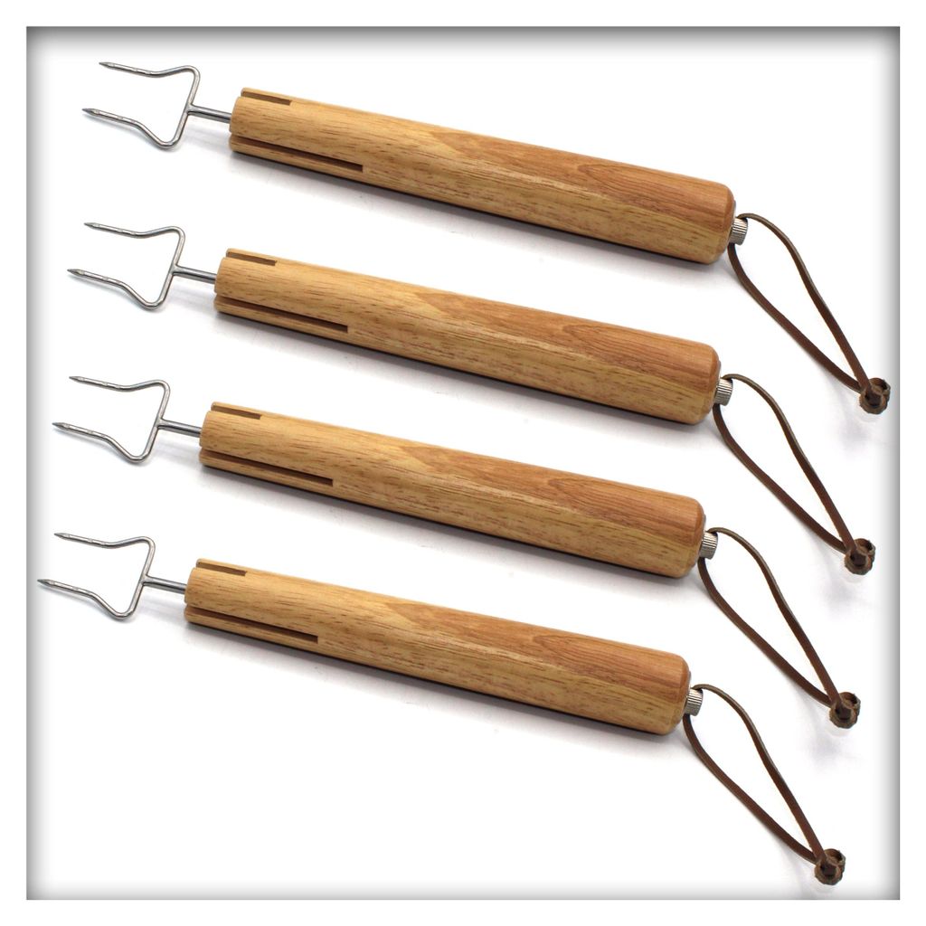 Grillspieße Grillgabel Spieße ausziehbar, Edelstahl Produktbild 