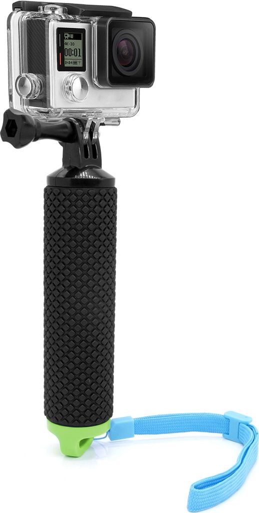 Schwimmender Action Kamera Handler Stick Grün GoPro Hero 13-10 Xiaomi Yi