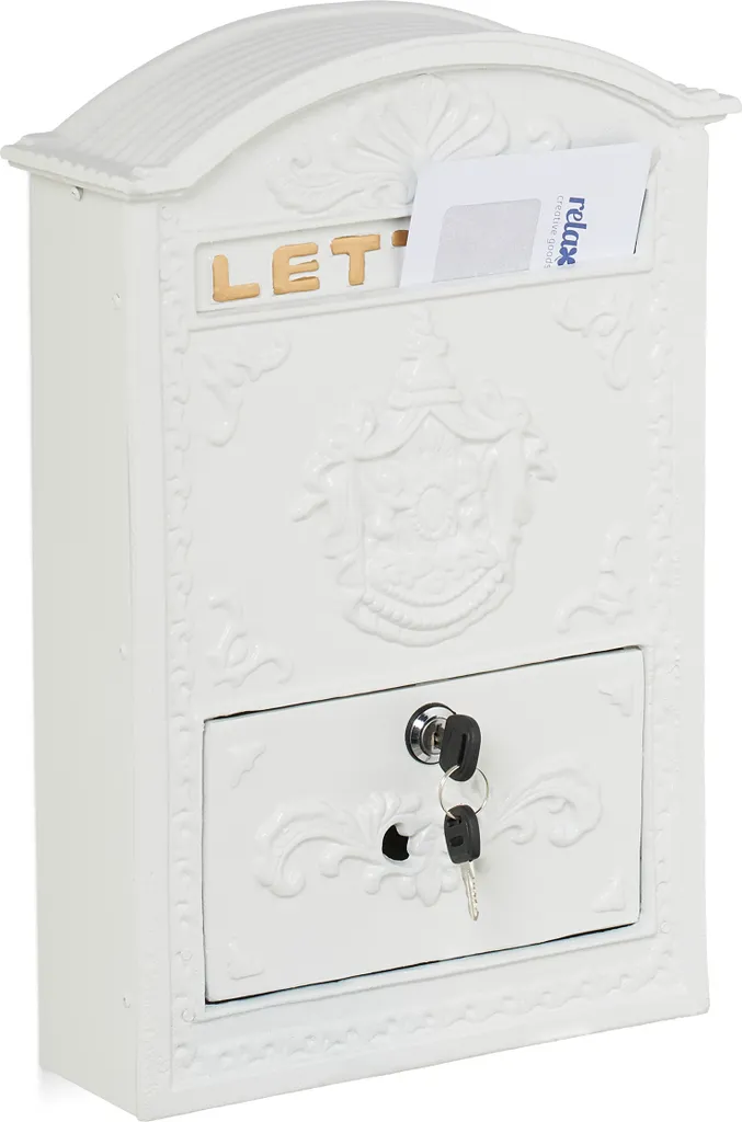 Boîte aux lettres Vintage en fonte d'aluminium avec serrure sécurisée
