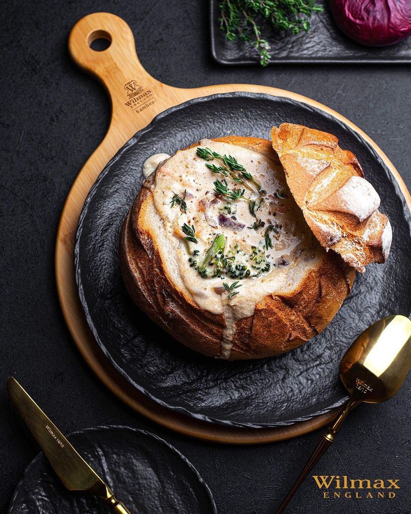 Wilmax Teller SlateStone Rund Schwarz 28 cm Porzellan WL-661127/A